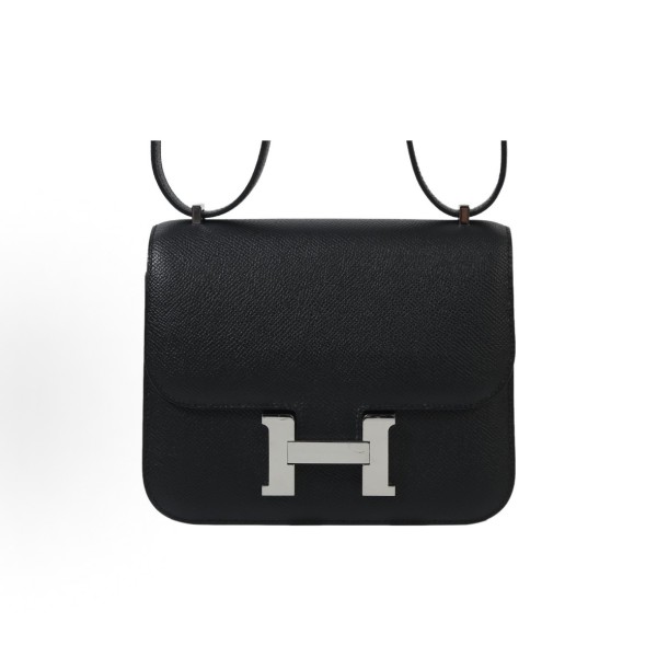 HERMES爱⻢仕 Constance 19 银扣 ⼥款 89 Noir ⿊⾊